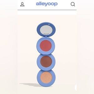 Alleyoop-3 N 1 Compact-Cream Highlighter, Blush & Contour W/Mirror-NWT